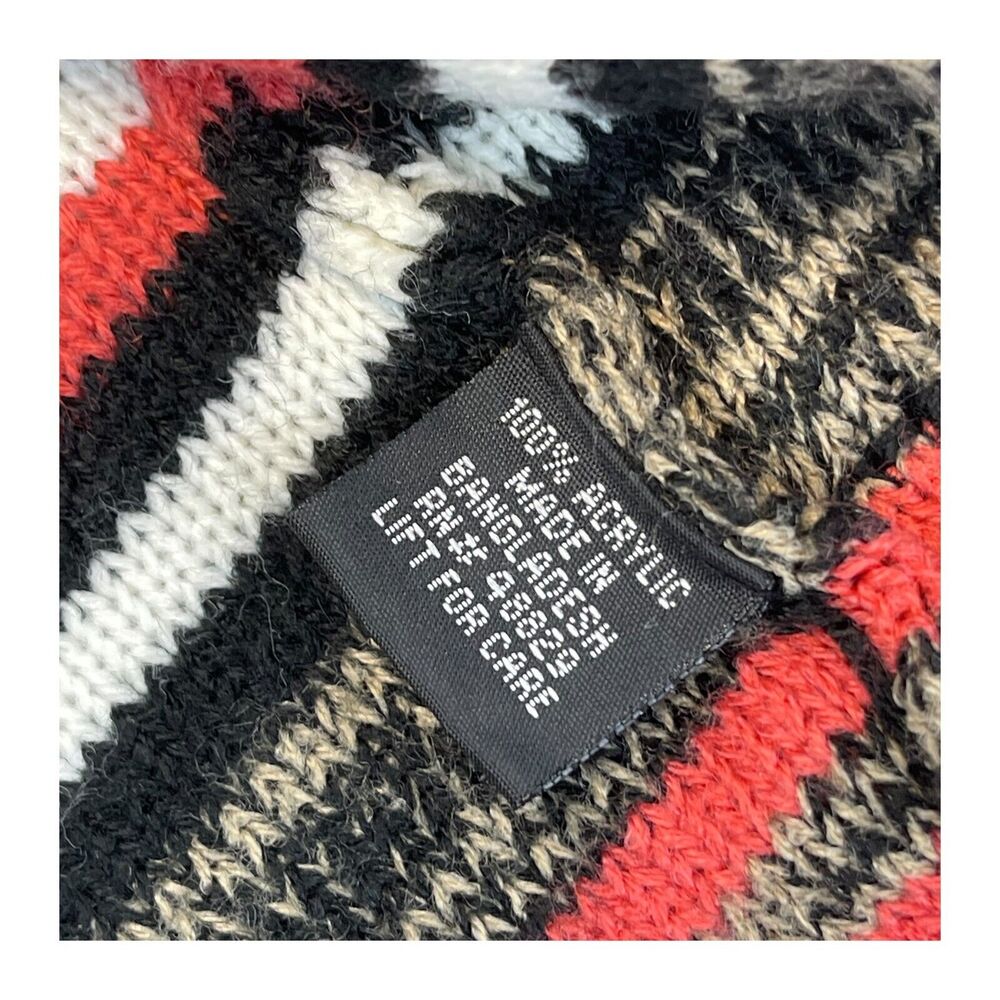Love By Chesley Cardigan Sweater Women's Medium Multicolor Striped 100% Acrylic - Picture 7 of 8